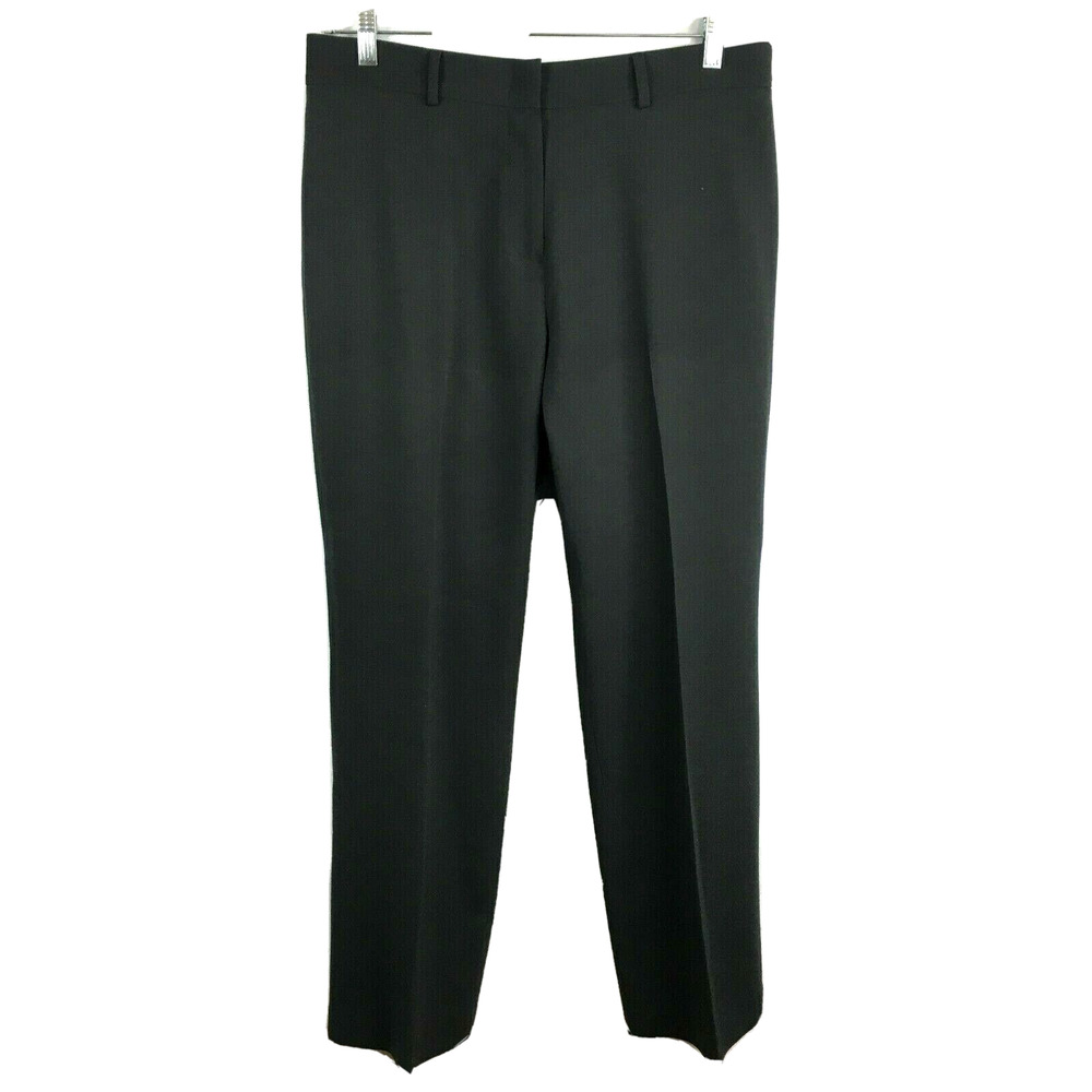 Jenne Maag Pants Womens Sz 14 Black Stretch Trouser Dress Straight Leg - Picture 1 of 11